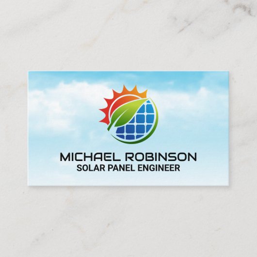 zonnepaneel | Schone energie | Technicus Visitekaartje (Voorkant)