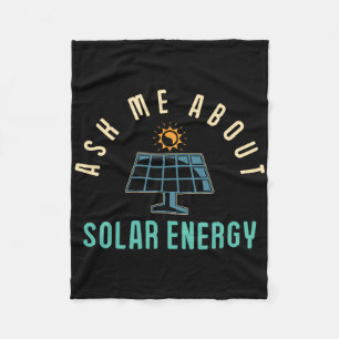 Zonnepaneel Vraag Mij Over Zonne-energie Zonne-ene Fleece Deken