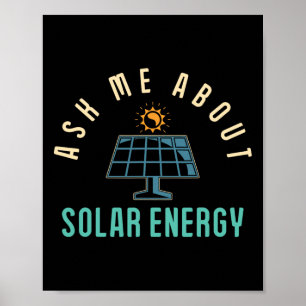 Zonnepaneel Vraag Mij Over Zonne-energie Zonne-ene Poster