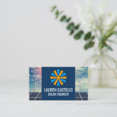 Zonnepaneel | Windmolen | Energie Visitekaartje (Staand voorkant)