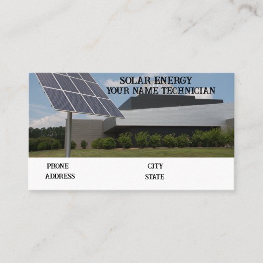 Zonnepaneelbedrijf Visitekaartje (Voorkant)