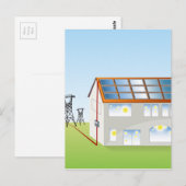 Zonnepaneelsysteem voor woningen briefkaart (Voorkant / Achterkant)