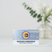 Zonnepanelen | Elektrische stekker Logo Visitekaartje (Staand voorkant)