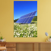 Zonnepanelen en groene weide canvas afdruk (Insitu (Woonkamer))