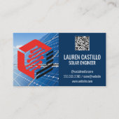 Zonnepanelen en technische energie visitekaartje (Voorkant)
