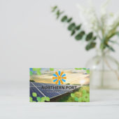 Zonnepanelen | Energie-Logo Visitekaartje (Staand voorkant)