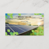 Zonnepanelen | Energie-Logo Visitekaartje (Achterkant)