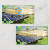 Zonnepanelen | Energie-Logo Visitekaartje (Voorkant / Achterkant)