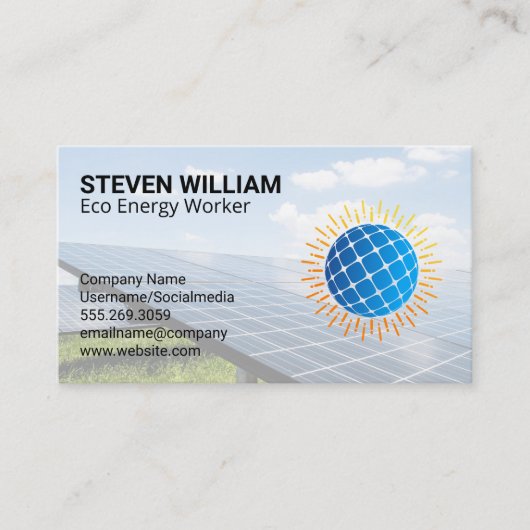 Zonnepanelen | Energie | Technicus Visitekaartje (Voorkant)