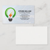 Zonnepanelen | gloeilamp energie-Logo Visitekaartje (Voorkant / Achterkant)