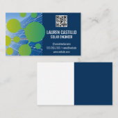 Zonnepanelen | Green Tech Bubble Logo QR-scancode Visitekaartje (Voorkant / Achterkant)