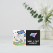 Zonnepanelen | Logo Visitekaartje voor schone ener (Staand voorkant)