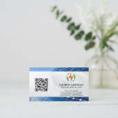 Zonnepanelen | Logo voor schone energie Visitekaartje (Staand voorkant)