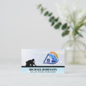 Zonnepanelen Logo | Werktuigtechnicus Visitekaartje (Staand voorkant)