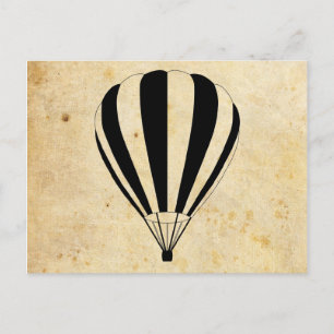 zonnepanelen met hete luchtballonnen briefkaart