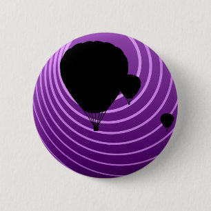 zonnepanelen met hete luchtballonnen ronde button 5,7 cm