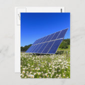 Zonnepanelen met landelijk landschap briefkaart (Voorkant / Achterkant)
