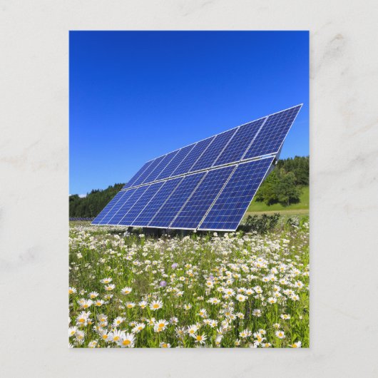 Zonnepanelen met landelijk landschap briefkaart (Voorkant)