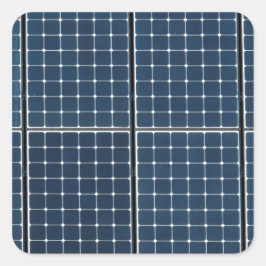 Zonnepanelen op een huis. vierkante sticker