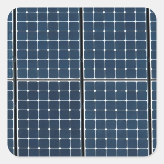 Zonnepanelen op een huis. vierkante sticker (Voorkant)