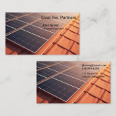 Zonnepanelen op een tegel visitekaartje (Voorkant / Achterkant)