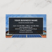 Zonnepanelen op het dak van woningen visitekaartje (Achterkant)