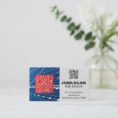 Zonnepanelen | QR-code | Technische Logo Visitekaartje (Staand voorkant)