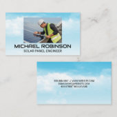 Zonnepanelen technicus | Wolken en lucht Visitekaartje (Voorkant / Achterkant)