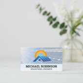 Zonnepanelen | Thuisenergiepictogram Visitekaartje (Staand voorkant)