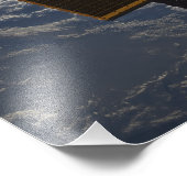 Zonnepanelen van het internationale ruimtestation foto afdruk (Hoek)