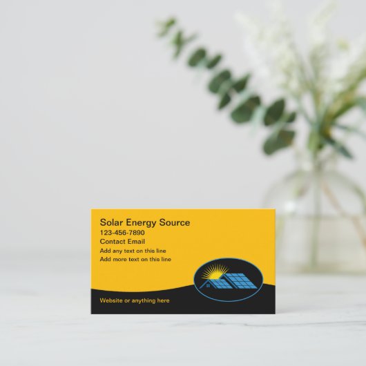 Zonnepanelen Visitekaartjes (Staand voorkant)