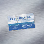 Zonnepanelen | windmolens | schone energie magnetisch visitekaartje (Voorbeeld)