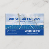 Zonnepanelen | windmolens | schone energie visitekaartje (Voorkant)