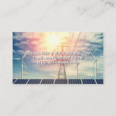 Zonnepanelen | windturbines | Stroomlijnen Visitekaartje (Achterkant)
