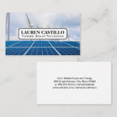 Zonnepanelen | Windturbines Visitekaartje (Voorkant / Achterkant)