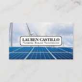 Zonnepanelen | Windturbines Visitekaartje (Voorkant)
