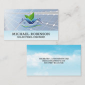 Zonnepanelen | Wolken en lucht eco huis Visitekaartje (Voorkant / Achterkant)