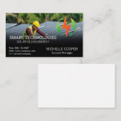 zonnepanelentechnologie | Technicus aan het werk Visitekaartje (Voorkant / Achterkant)