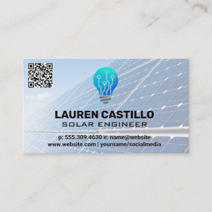 Zonnepaneltechnologie   QR-scan   Glasbol Visitekaartje
