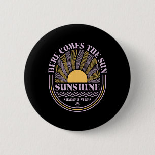 Zonneparadijs Zomer Vibes Hier Komt De Zon Ronde Button 5,7 Cm