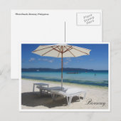 zonneparaplu boracay briefkaart (Voorkant / Achterkant)