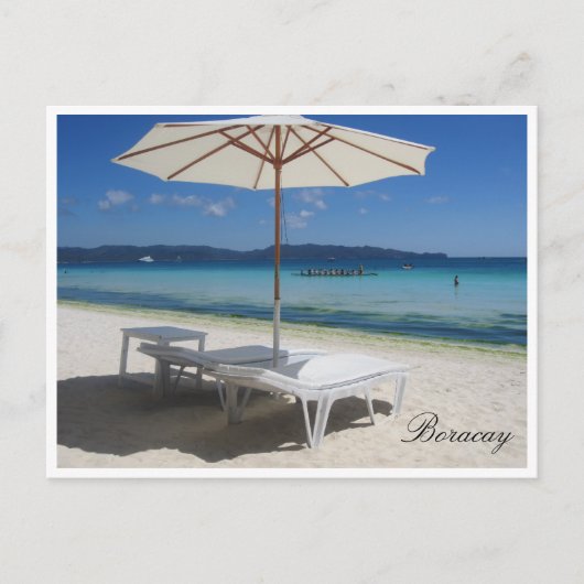 zonneparaplu boracay briefkaart (Voorkant)