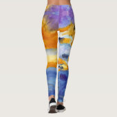 Zonneparasieten boven het water in de waterverf leggings (Achterkant)