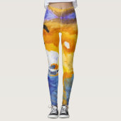 Zonneparasieten boven het water in de waterverf leggings (Voorkant)