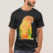 Zonneparkiet Waterverf Vogelpapegaai Conure Paint  T-shirt (Voorkant)