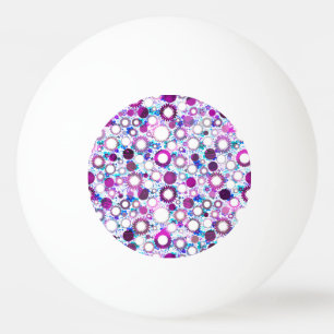 Zonnepatronen van kleurrijke bloemen pingpongbal