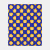 Zonnepatroonontwerp op blauw fleece deken (Voorkant)