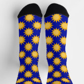 Zonnepatroonontwerp op blauw sokken (Top)