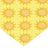 Zonnepatroonontwerp op geel korte tafelloper (Hoek)
