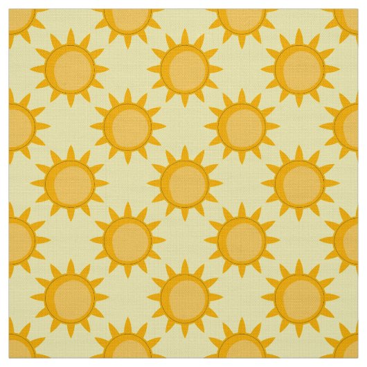 Zonnepatroonontwerp op geel stof (Swatch)
